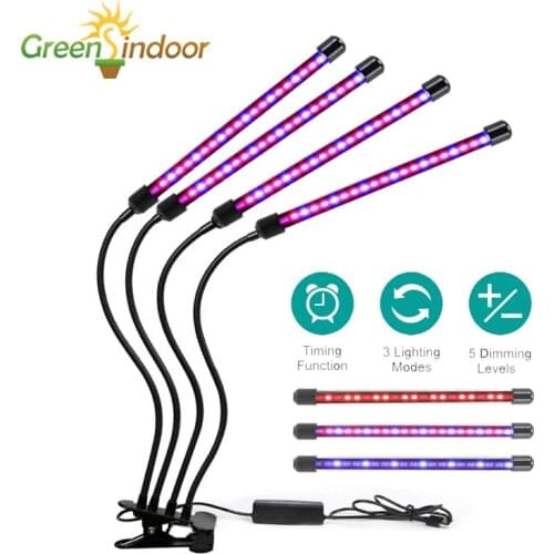 LED Grow Light Strip USB Phytolamp For Plants 5V Timer Phyto Lamp For Seedlings Desk Lamps For Indoor Flowers Succulents Orchids