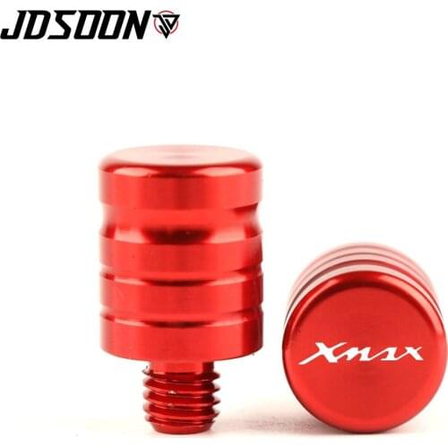 New 2Pcs Universal Motorcycle M10X1.25 CNC Mirror Hole Plug Screw For yamaha xmax 300 xmax 250 xmax 400 logo xmax