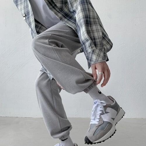 Corduroy Pants Mens Fashion Stretch Waist Casual Pants Men Streetwear Loose Hip-hop Straight-leg Pants Mens Trousers M-2XL