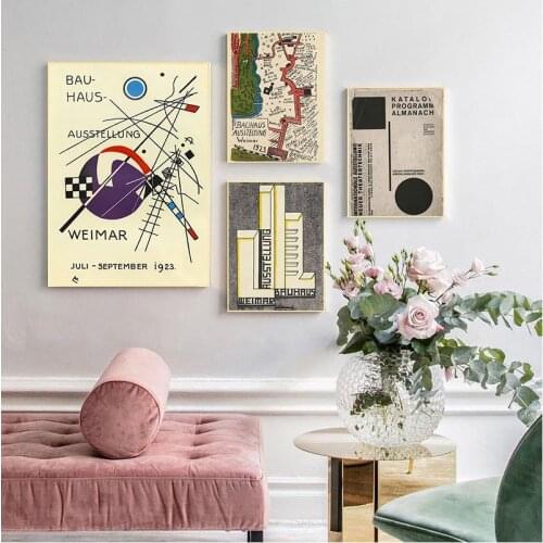 Nordic Vintage Posters and Prints 1923 Weimer Exhibition Canvas Painting Wall Art Picture for Living Room Home Decoration