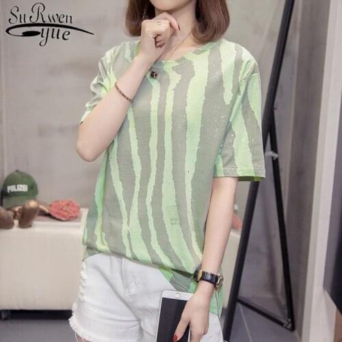 2021 Summer New Loose Plus Size 4XL Leopord Print Woman T-shirt Short Sleeve Cotton Woman Clothes O-neck T Shirt 9019 50