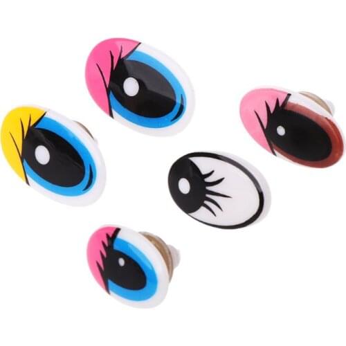 10pcs Plastic Cartoon Safety Doll Eyes For Toy Bear Dolls Puppet Stuffed Animal Crafts Children DIY With Washers