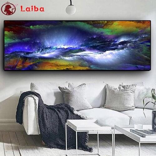 5d mosaic Diamond Painting Abstract art, colorful clouds diamond Embroidery full Diamond cross stitch home decor
