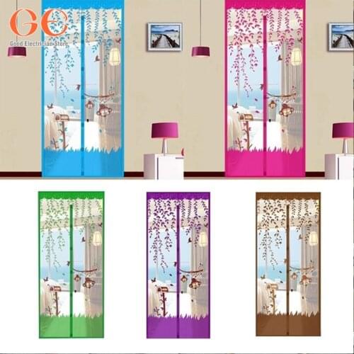 90x210cm/100x210cm Magnetic Automatic Closing Door Mesh Anti Mosquito Insect Screen Netting Curtains screen door magnetic
