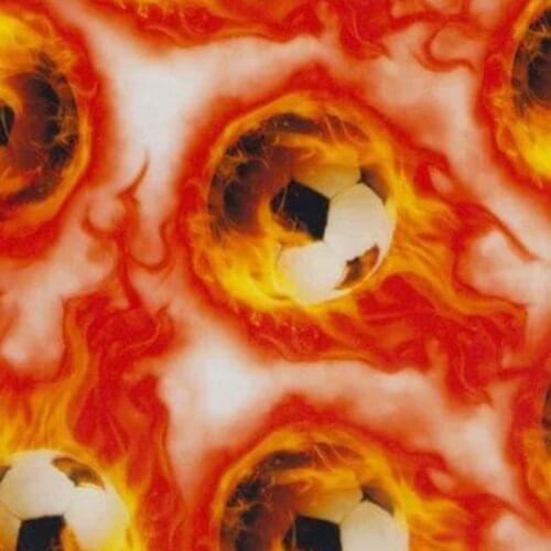 Free shipping Hydrographic film 0.5mX2m/10m CSCW1092 football with flame wtp