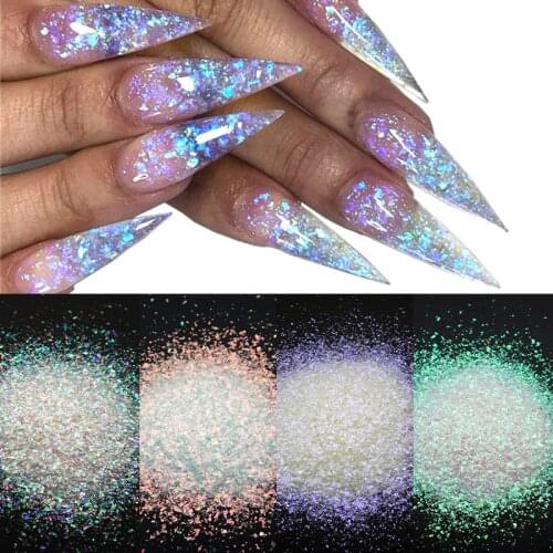 Nail Art Glitter Iridescent Irregular Flakes 3D Sparkly Chunky Sequins Paillette Decorations Manicure Accessories 5g/10g/30g/50g