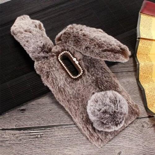 For Meizu M8 C9 Pro 6 Plus M5s M5 M6 Note 9 Phone case Fluffy Rabbit Silicone Bunny Plush cover For Meizu X8 16 15 lite case