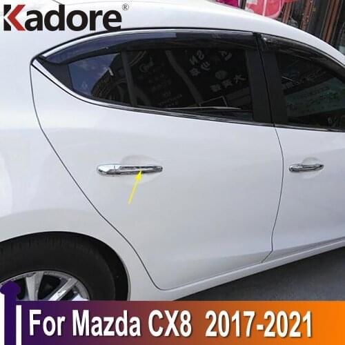 For Mazda Cx-8 Cx8 2017 2018 ABS Chrome Side Door Handle Cover Trims Decoration Exterior Accessories Car Styling Sticker