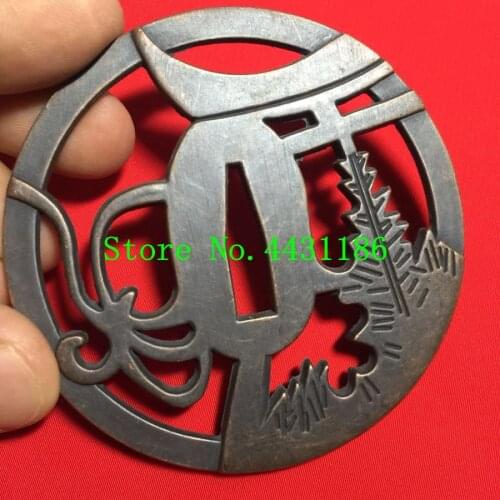 Handmade Japanese Samurai Sword Fittings katana Alloy Tsuba Handguard Sword DIY Accessories
