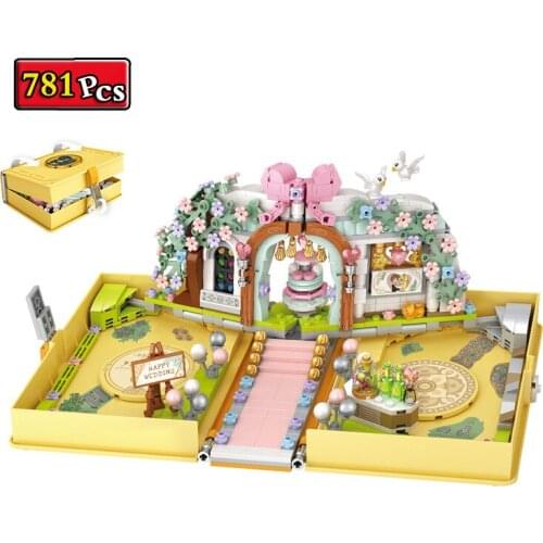 City Creative Series Wedding Memorial Book Collection Book MOC Model Mini Building Blocks Toys Gifts