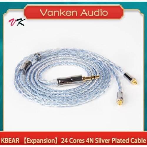 KBEAR [Expansion] 24 Cores 4N Plated HiFi Earphone 0.75mm 0.78mm 2Pin QDC TFZ MMCX 3.5mm 4.4mm Upgrade Cable KS1 KS2 Starlight
