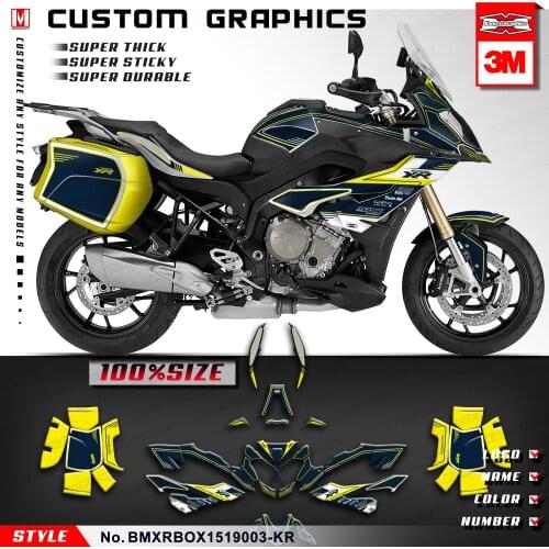 KUNGFU GRAPHICS Personalised Stickers Motorrad Grafik Kit for S1000 XR 2015 2016 2017 2018 2019 (Style no. BMXRBOX1519003-KR)