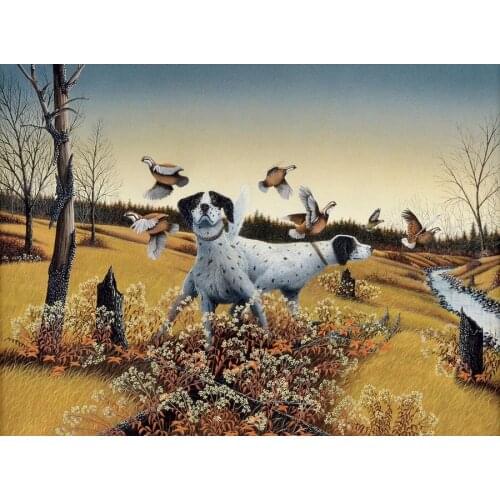 JMINE Div 5D hunting dog tree bird Full Diamond Painting cross stitch kits art High Quality Animal 3D paint by diamonds