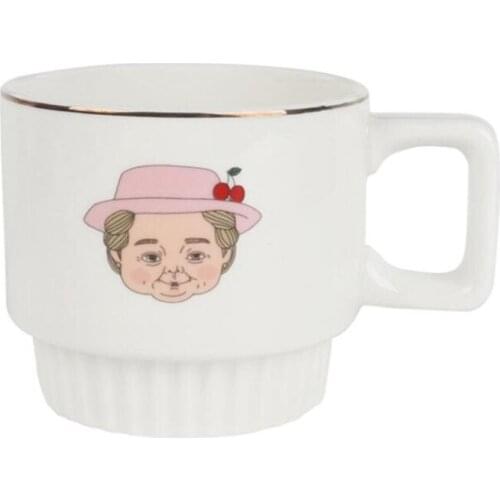 Nordic Style Ceramic Granddad Coffee Mugs Personalized Creative Trend Office Water Mugs Japanese Style Lovers Milk Water Mug