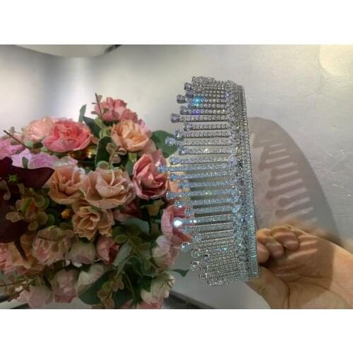 Classic Crystal Wedding Headwear Zirconia Hairband Bridal Hair Accessories Headdress Bridal Crown Dinner Party Accesso