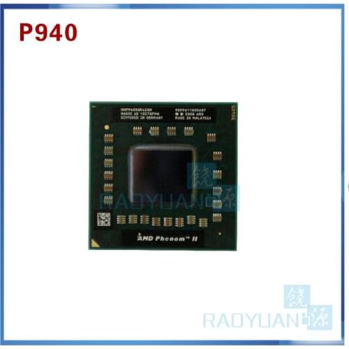 Laptop cpu processor AMD P940 HMP940SGR42GM 1.7GHz 2MB Quad Core Socket S1 (S1g4) PGA638