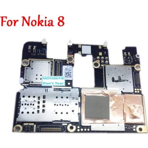Tested Full Work Original Unlocked Electronic panel Motherboard Circuits Cable For Nokia 8 AT-1012 AT-1004(Dual SIM)