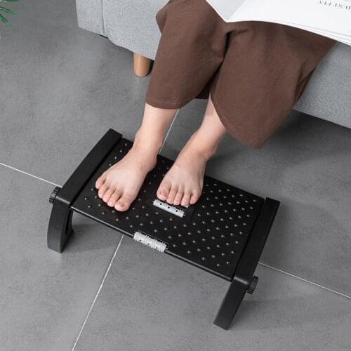 Adjustable Ottomans Office Footrest Sofa Black Home Relieve Foot Fatigue Under Desk Footstool Massage Pad Foot Pedalt kitchen