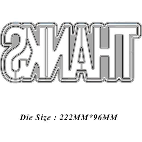 THANKS Word Letter 2021 New Metal Cutting Dies for Scrapbooking Frame Edge No Stamps Stencil Cuts Crafts Navidad Molds Die Paper