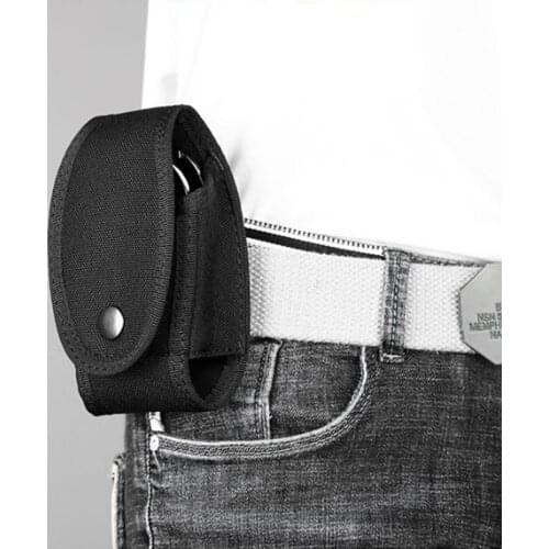 Outdoor Tactical Small Belt Bag Police Handcuffs Case High Quality Nylon Quick Out Handcuffs Pockets Black Tactical Gear