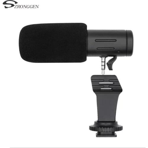 Mcoplus MIC-06 Mobile Phone Microphone Video Mic For iPhone Samsung Smartphone with Wind Muff Handheld F-mount Clip Phone Camera