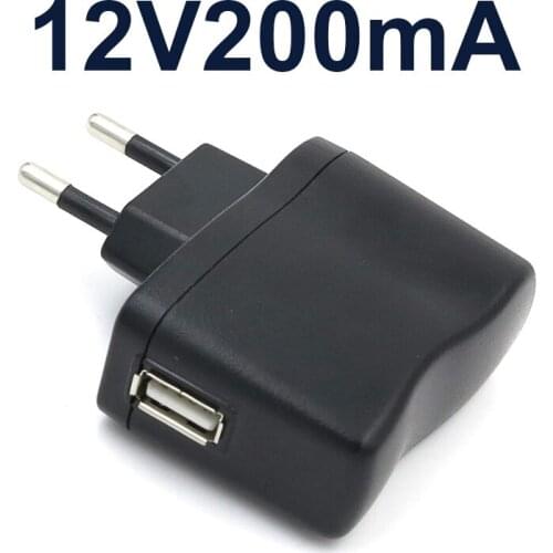 VORED 1PCS 12V200mA USB Wall Charger Universal Power Adapter Travel Charger Portable EU/UK Plug Free Shipping