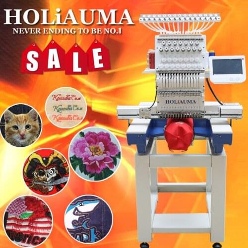 Tajima type embroidery machine 15 colors single head used embroidery machine cap/tshirt/flat/lace computer embroidery machine