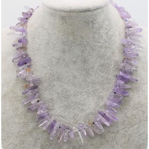 Wholesale ametrine branch 15-20mm necklace 17inch FPPJ nature beads unique shape quartz gemstone for woman gift