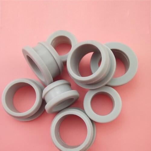 10pcs 2mm-30mm Gray Silicone Rubber Snap-on Grommet Hole Plugs Bung Cable Wiring Protect Bush