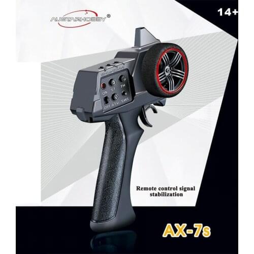AUSTAR AX7S 2.4G 3CH Remote Transmitter with AX7S 20A Brushed 2in1 Receiver for XiaoMi Jimny WPL MN 1/14 1/16 1/18 1/24 RC Cars