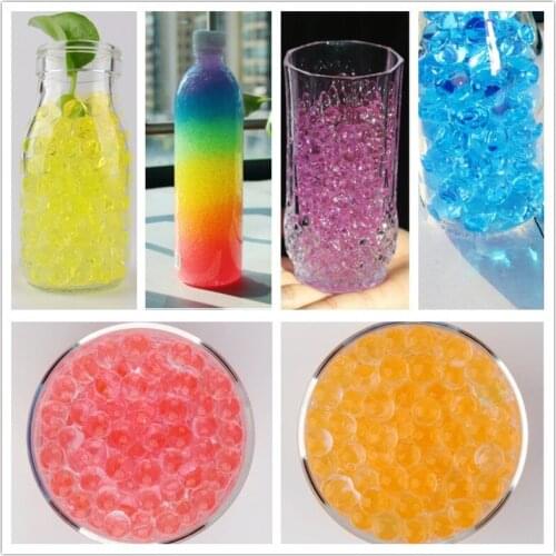 800Pcs Colorful Crystal Soil Hydrogel Gel Polymer Water Beads Balls Flower/Wedding/Decoration Growing Water Balls Big Home Decor