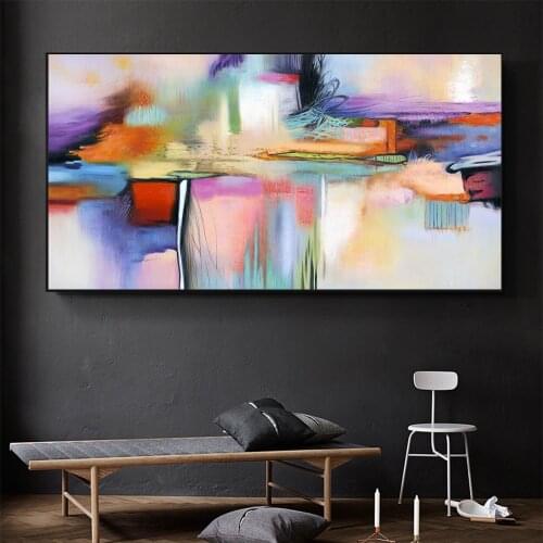 Abstract Art Canvas Paintings Colourful Posters and Prints Cuadros Wall Art Pictures for Living Room Home Decoration Unframed