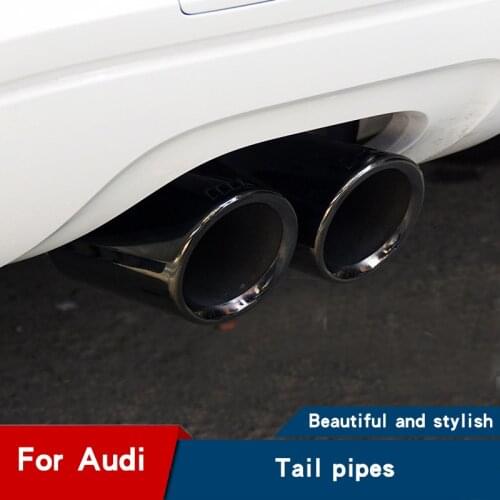 Car muffler for Audi A1 8X A3 8V A4 B8 A5 Q5 Q3 A6 accessories modified exhaust pipe tail throat silencer 2010 2013 2015 2018