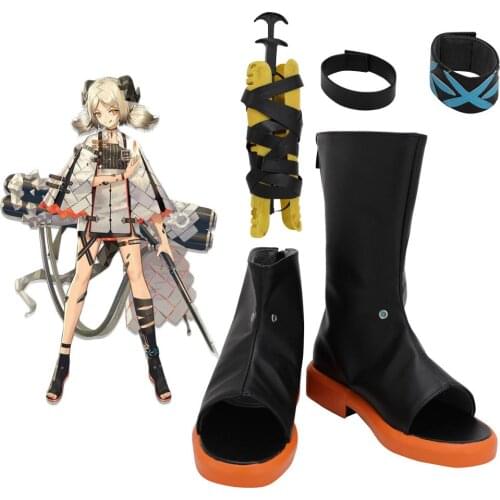 Arknights Ifrit Cosplay Boots Black Shoes Custom Made Any Size