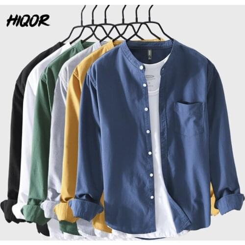 HIQOR Men's Long Shirts