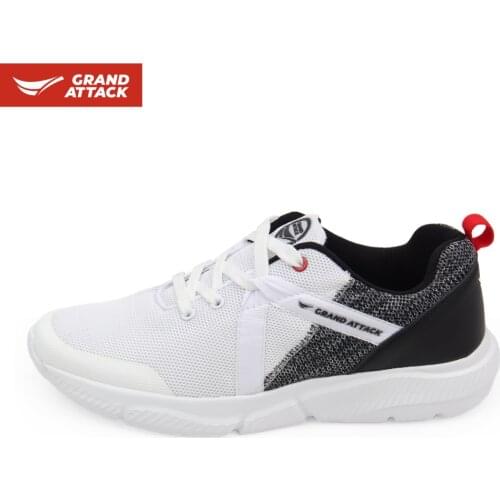 Grand Attack Mens Shoes Air Mesh Breathable Lightweight Lace Up Comfortable Trainers Running Walking Jogging Crossfit