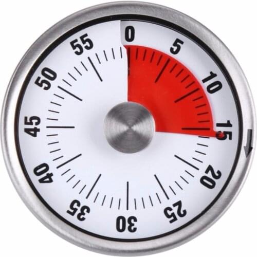 Mechanical Magnetic Kitchen Digital Timer Cooking Alarm Clock Baking Reminder 60 Minutes Stainless Steel Countdown Time Timers