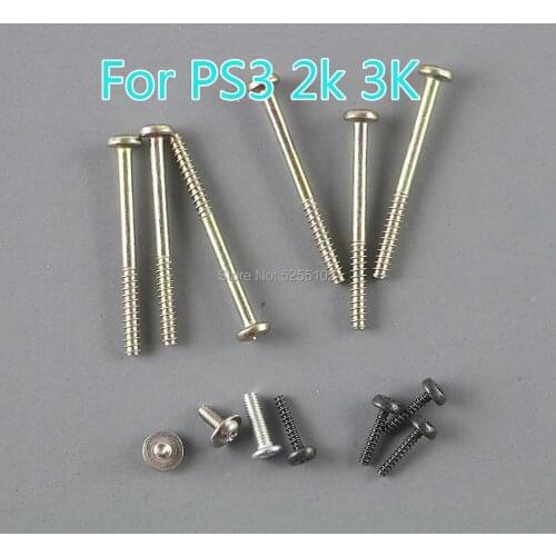 2sets Replacement Repair Kit for Sony Playstation PS3 Slim 2000 3000 Controller Console Screws Metal Full Set