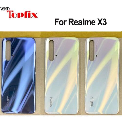 New Glass For Oppo Realme X3 Back Housing Back Cover For Realme X3 Battery Cover Replacement Parts RMX2142