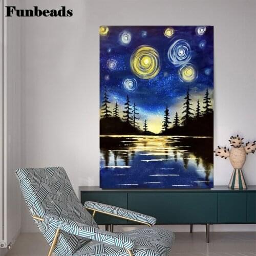 New Year Gift Diamond Painting Abstract art starry sky DIY 5D Full Square round Diamond Embroidery Diamond Cross Stitch FF4361