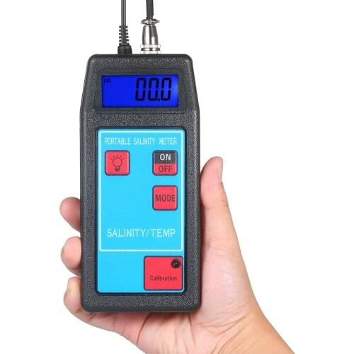 2 in 1 Salinity-8425 Meter ATC Salinometer Salt Gauge Salty Brine Meter Seawater Salinity Refractometer Food Salinity Tester