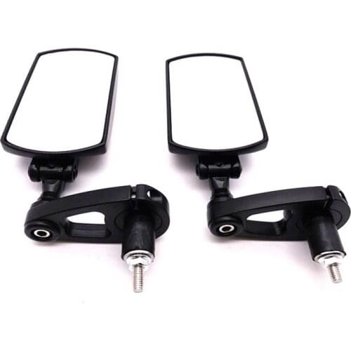 Universal Motorcycle 22mm Mirror Aluminum Black Handle Bar End Rearview Side Mirrors Motor Accessories for honda kawasaki ktm