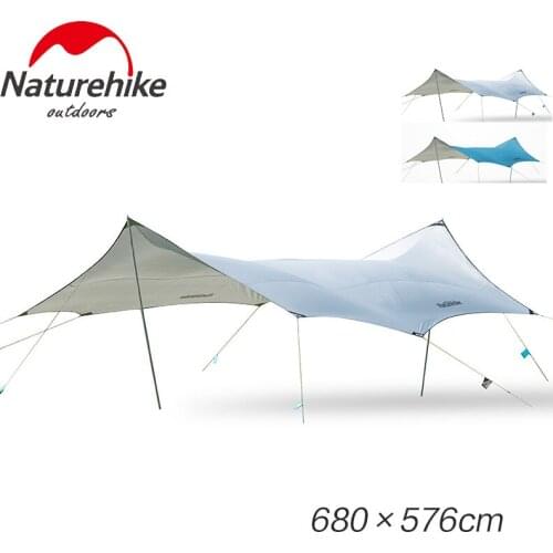 Naturehike 7x6m Awning Waterproof TarpTent Sun Shelter Ultralight Canopy 8-10 Person Sunscreen Large Outdoor Camping Pergola