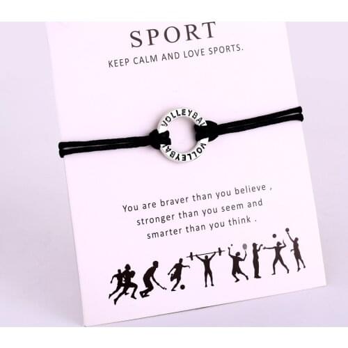 Volleyball Sport Charm Bracelets Fashion Chain Jewelry Women Men Girl Boy Unisex Best Friends Gift Drop Shipping