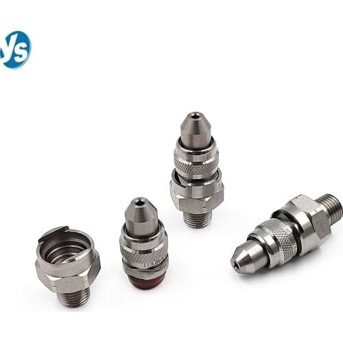 1/4" UniJet TG Type Quick-replaced Solid Cone Spray Washing and Rinsing Nozzle 50 Degrees Spray Angle Stainless Steel Cleaning
