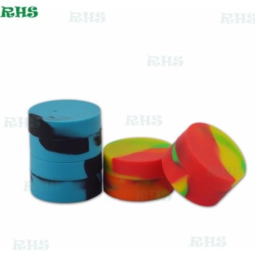 10pcs 22ml Silicone-Jars-Dab-Wax-Container Non stick Food Grade Silicone Jars Dab Vaporizer Oil Container Free Shipping