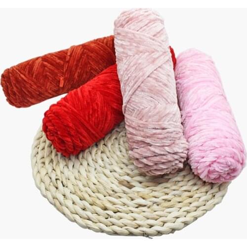 100grams/Set Chenille Yarn Anti-pilling Velvet Yarn Polyester Blended Cotton Hand-Knitting Thread For Cardigan Scarf