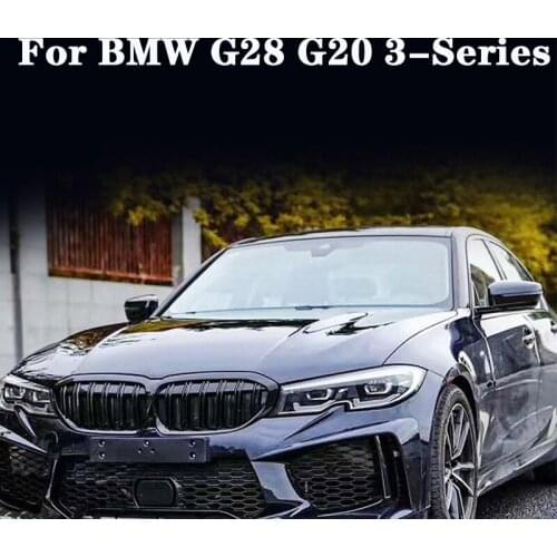 2Pcs Gloss Black Front Bumper Grille Racing Grille Replacement For BMW G28 G20 3-Series