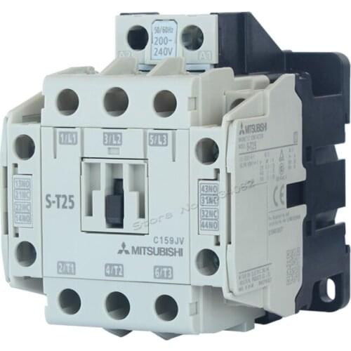 50/60Hz 25A AC Magnetic Contactor AC24V 380V 220V 110V Coil Voltage 3NO2NO2NC 2a2b S-T25 MITSUBISHI Contactors