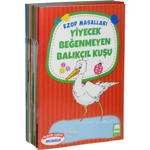 Aesops Fables Set 1. And 2. Classes For Flat Written (10 Book) Aesop English Stories For Children Educational Tutorial Books